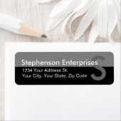 Moderne grijze retouradres-labels etiket (Insitu)