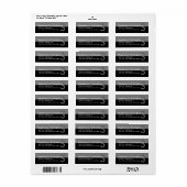 Moderne grijze retouradres-labels etiket (Full Sheet)