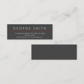 Moderne grijze rode eenvoudige Visitekaartje (Voorkant / Achterkant)