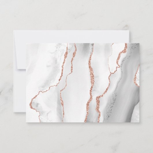 Moderne grijze roodbruine bruine roodbruine bruist RSVP kaartje (Achterkant)