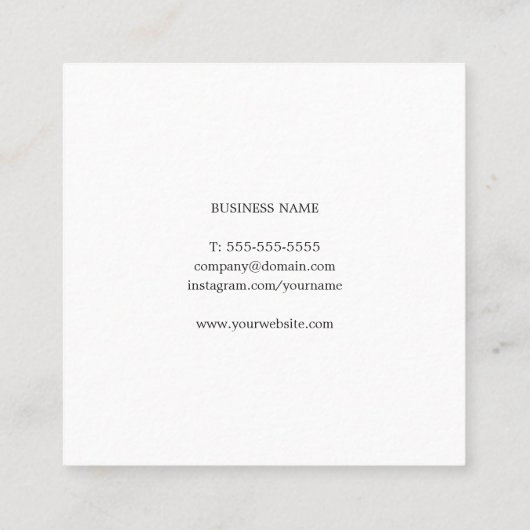 Moderne grijze roze makreelkunstenaar vierkante visitekaartje (Achterkant)