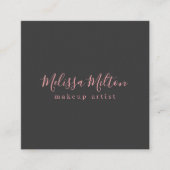 Moderne grijze roze makreelkunstenaar vierkante visitekaartje (Voorkant)