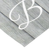 Moderne Grijze Rustieke Boerderij Monogram Korte Tafelloper (Hoek)