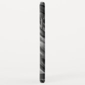 Moderne grijze satijnen print | Monogram of naam Case-Mate iPhone Case (Achterkant/rechts)
