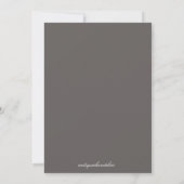Moderne grijze save-the-date-aankondiging save the date (Achterkant)
