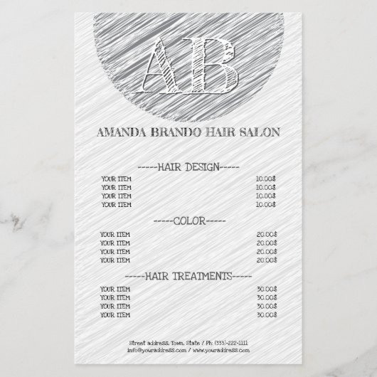 Moderne grijze Sjabloon achtergrondlijst prijs Flyer (Voorkant)