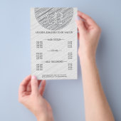 Moderne grijze Sjabloon achtergrondlijst prijs Flyer (Hand)