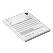 Moderne grijze Sjabloon voor kleine bedrijven Notitieblok (Schuin)