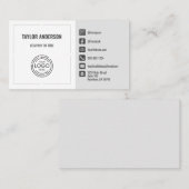 Moderne grijze sociale media visitekaartje (Voorkant / Achterkant)