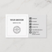 Moderne grijze sociale media visitekaartje (Voorkant)