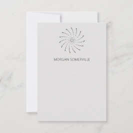 Moderne Grijze Spiraal Stip Elegant Notitiekaartje
