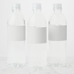 Moderne grijze stippen evenementenbord achtergrond waterfles etiket