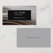 Moderne grijze strepen Visitekaartje 2 (Voorkant / Achterkant)