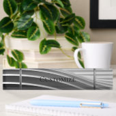 Moderne grijze stripes naambordje