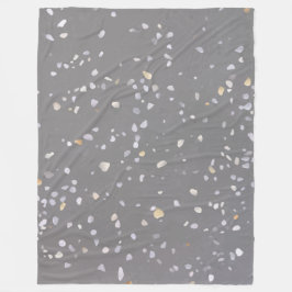 Moderne Grijze Terrazzo Fleece Deken