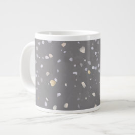 Moderne grijze terrazzo grote koffiekop
