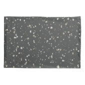 Moderne Grijze Terrazzo Kussensloop (Achterkant)