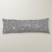 Moderne grijze terrazzo lichaamskussen (Achterkant)