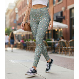 Moderne Grijze Terrazzo Patroon Leggings