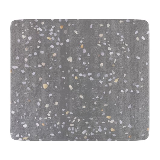 Moderne grijze terrazzo snijplank (Voorkant)