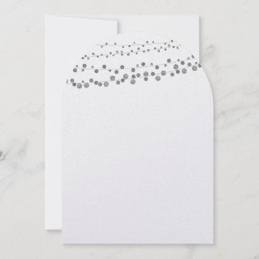 Moderne grijze tonen slinger bruiloft kaart (Achterkant)