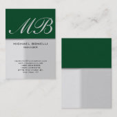 Moderne grijze trendy visitekaartje (Voorkant / Achterkant)