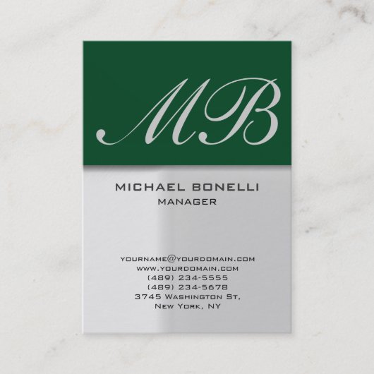 Moderne grijze trendy visitekaartje (Voorkant)