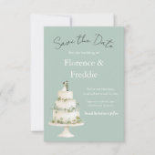 Moderne grijze trouwkaart Save The Date (Voorkant)
