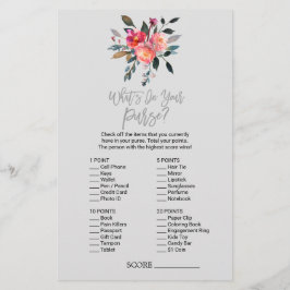 Moderne grijze "Wat zit er in je bruine spel" Flyer