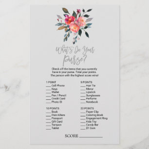 Moderne grijze "Wat zit er in je bruine spel" Flyer