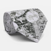 Moderne grijze waterverf abstract stropdas (Opgerold)