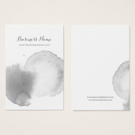 Moderne grijze Waterverf Achtergrond die Kaarten v Visitekaartje (Voorkant /achterkant)