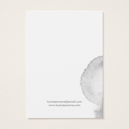 Moderne grijze Waterverf Achtergrond die Kaarten v Visitekaartje (Achterkant)