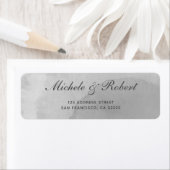 Moderne grijze Waterverf adreslabel Etiket (Insitu)