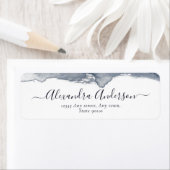 Moderne Grijze Waterverf Kalligrafie Minimal Etiket (Insitu)