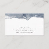 Moderne Grijze Waterverf Kalligrafie Minimal Visitekaartje (Achterkant)