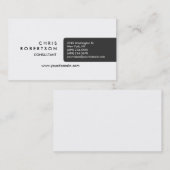 Moderne grijze witte aantrekkelijke Visitekaartje (Voorkant / Achterkant)