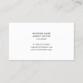 Moderne grijze witte geometrische Stripesconsultan Visitekaartje (Achterkant)