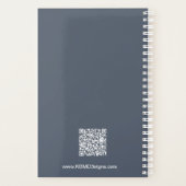 Moderne grijze witte halter motto trainingsschema planner (Achterkant)
