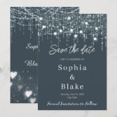 Moderne Grijze & Witte Hangende Lichten sparen de  Kaart (Voorkant / Achterkant)