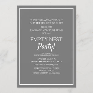 Moderne Grijze Witte Lege Nest Feest Kaart