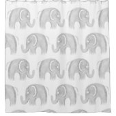 Moderne grijze witte waterverf pastel schattige ol douchegordijn (Voorkant)