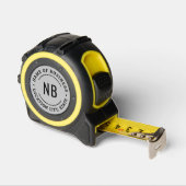 Moderne grijze zakelijke monogram stempeltool rolmaat (Hoek)