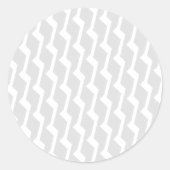 Moderne Grijze Zigzag ronde Stickers (Voorkant)