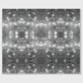 Moderne grijze zwarte en witte geometrische patron cadeaupapier (Vlak)