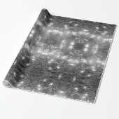 Moderne grijze zwarte en witte geometrische patron cadeaupapier (Uitgerold)