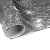 Moderne grijze zwarte en witte geometrische patron cadeaupapier (Rol Hoek)