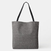 Moderne grijze zwarte glitter-monogram groot tote bag (Achterkant)