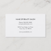 Moderne grijze zwarte Stippen Pattern Gold Makeup  Visitekaartje (Achterkant)