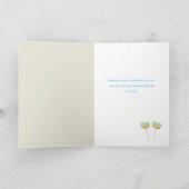 Moderne Gril Bloem Verjaardagskaart Kaart (Binnen)